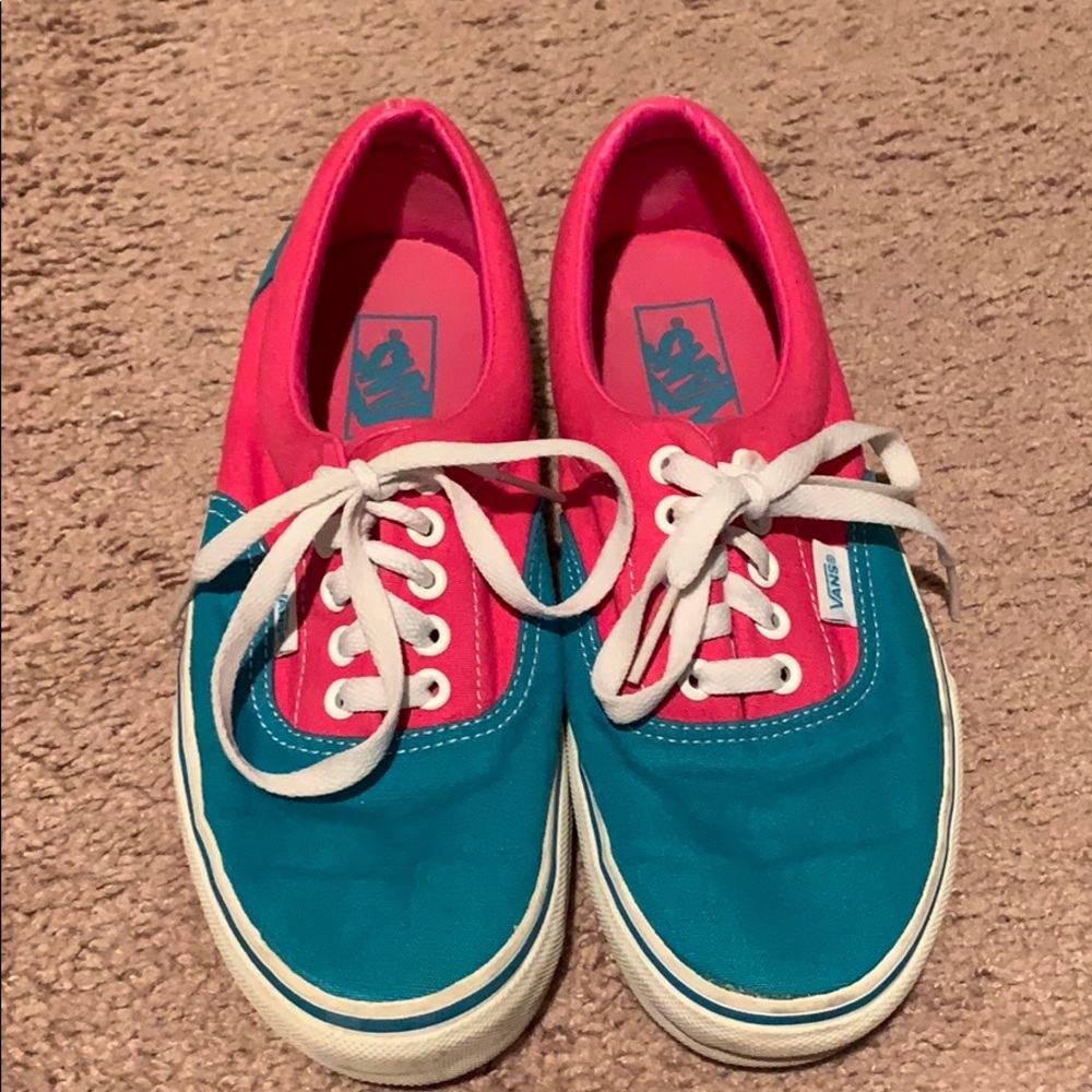 Pink and blue vans